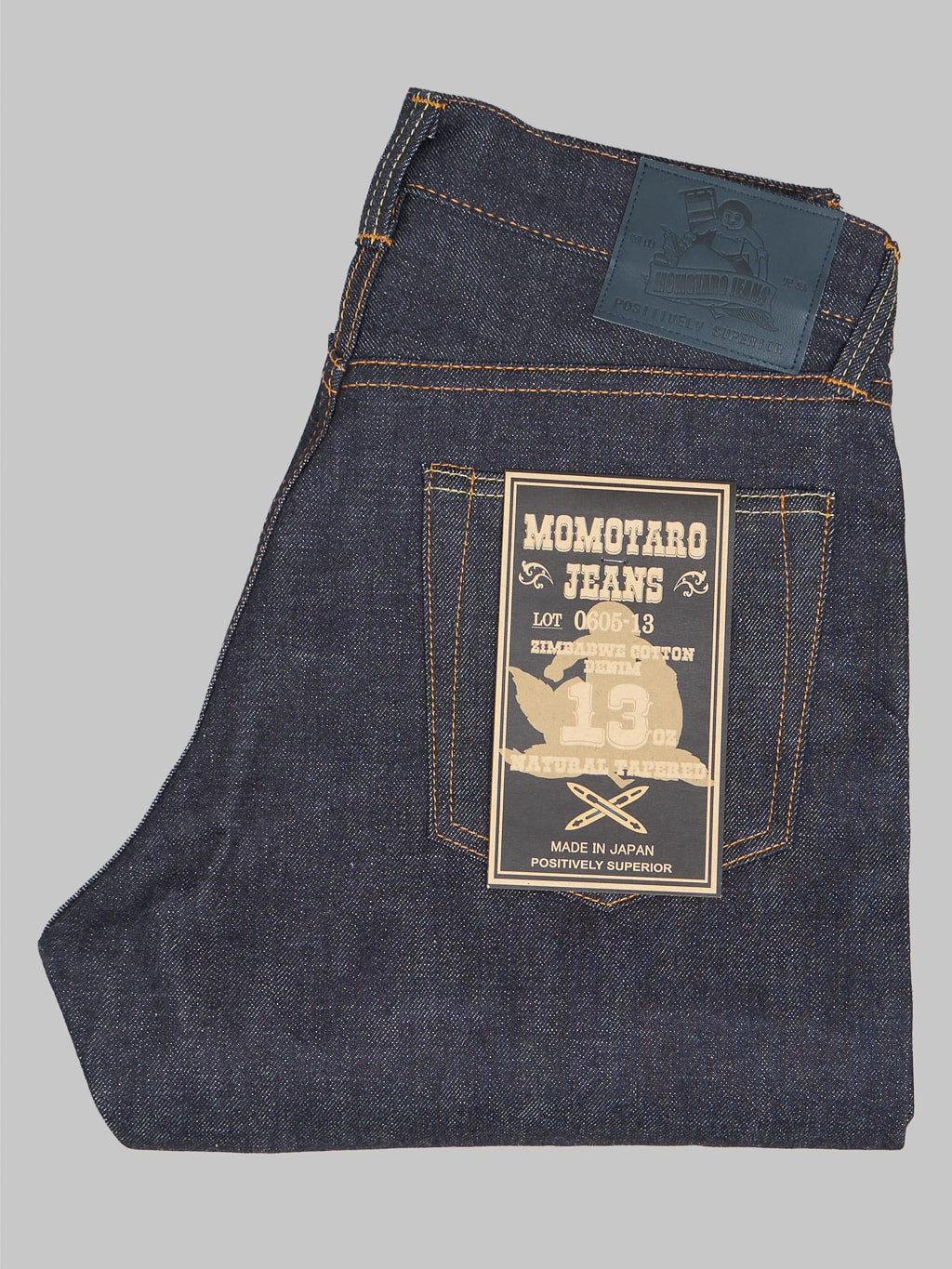 momotaro 0605 13 indigo jeans natural tapered 13oz