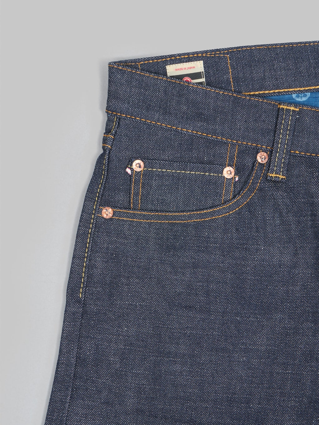 momotaro 0605 40 legacy blue natural tapered jeans coin pocket