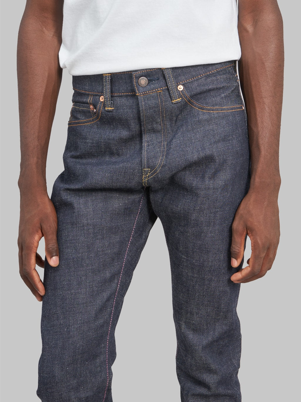 momotaro 0605 40 legacy blue natural tapered jeans waist