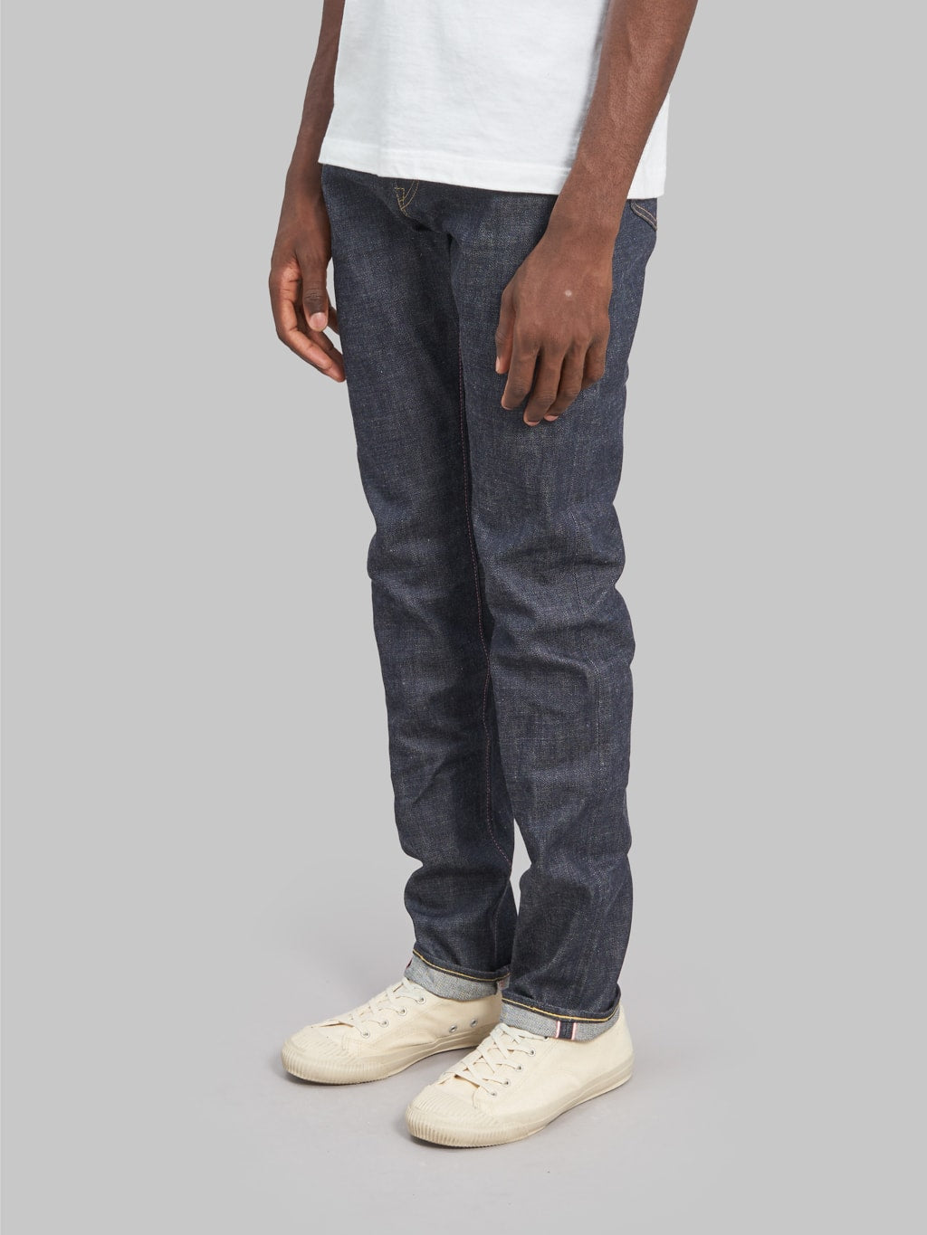 momotaro 0605 40 legacy blue natural tapered jeans side fit