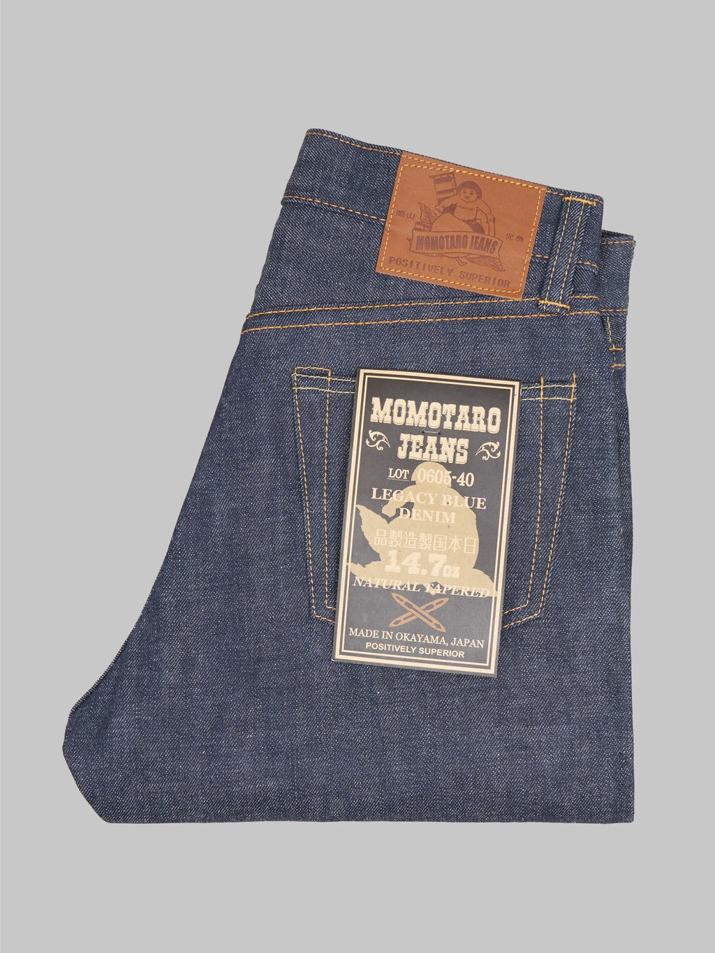 Momotaro 0605-40 14.7oz "Legacy Blue" Natural Tapered Jeans