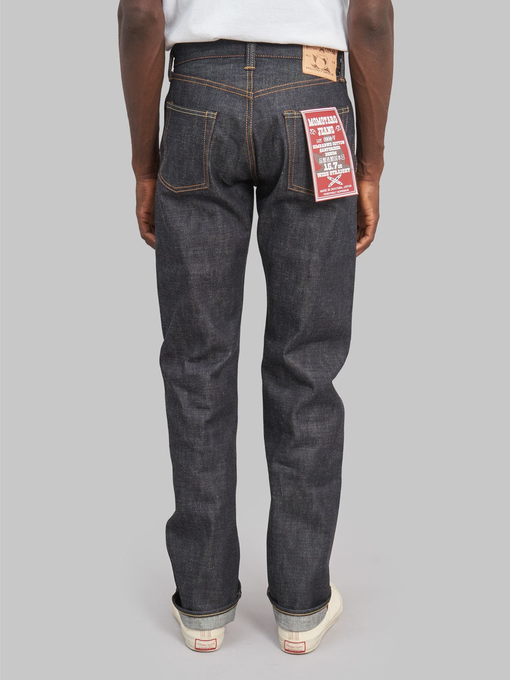 momotaro 0906 v classic straight jeans back look