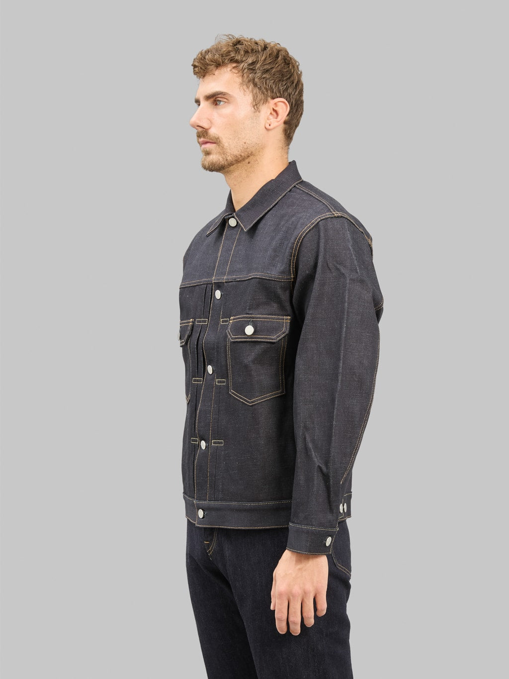Momotaro MMGJ0002 Standard Denim Type 2 Jacket  side look