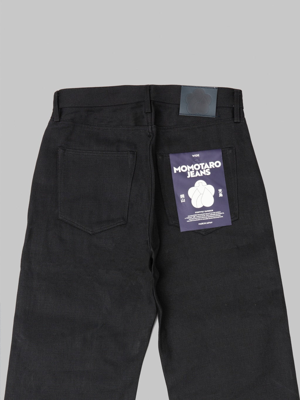 Momotaro MMJZ1400 Standard Wide Jeans Black back details