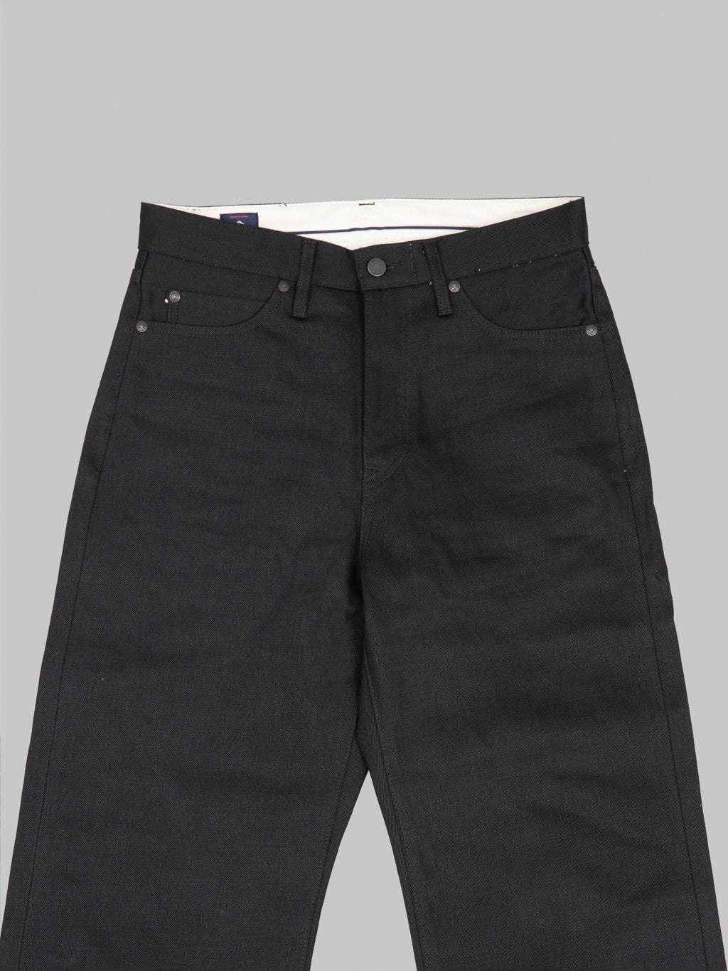 Momotaro MMJZ1400 Standard Wide Jeans Black front details