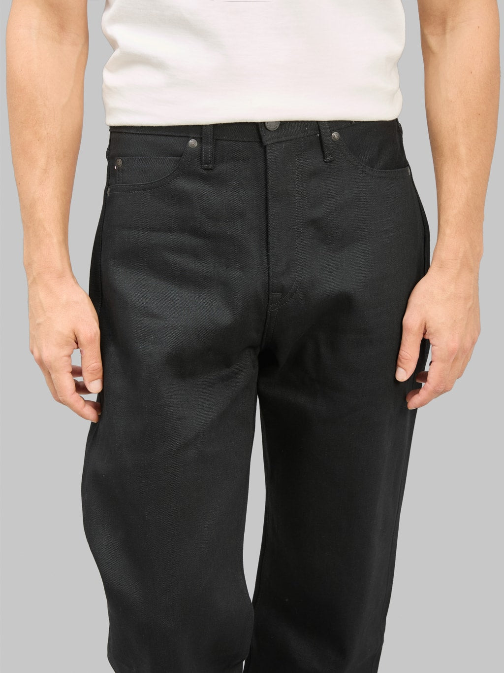 Momotaro MMJZ1400 Standard Wide Jeans Black waist