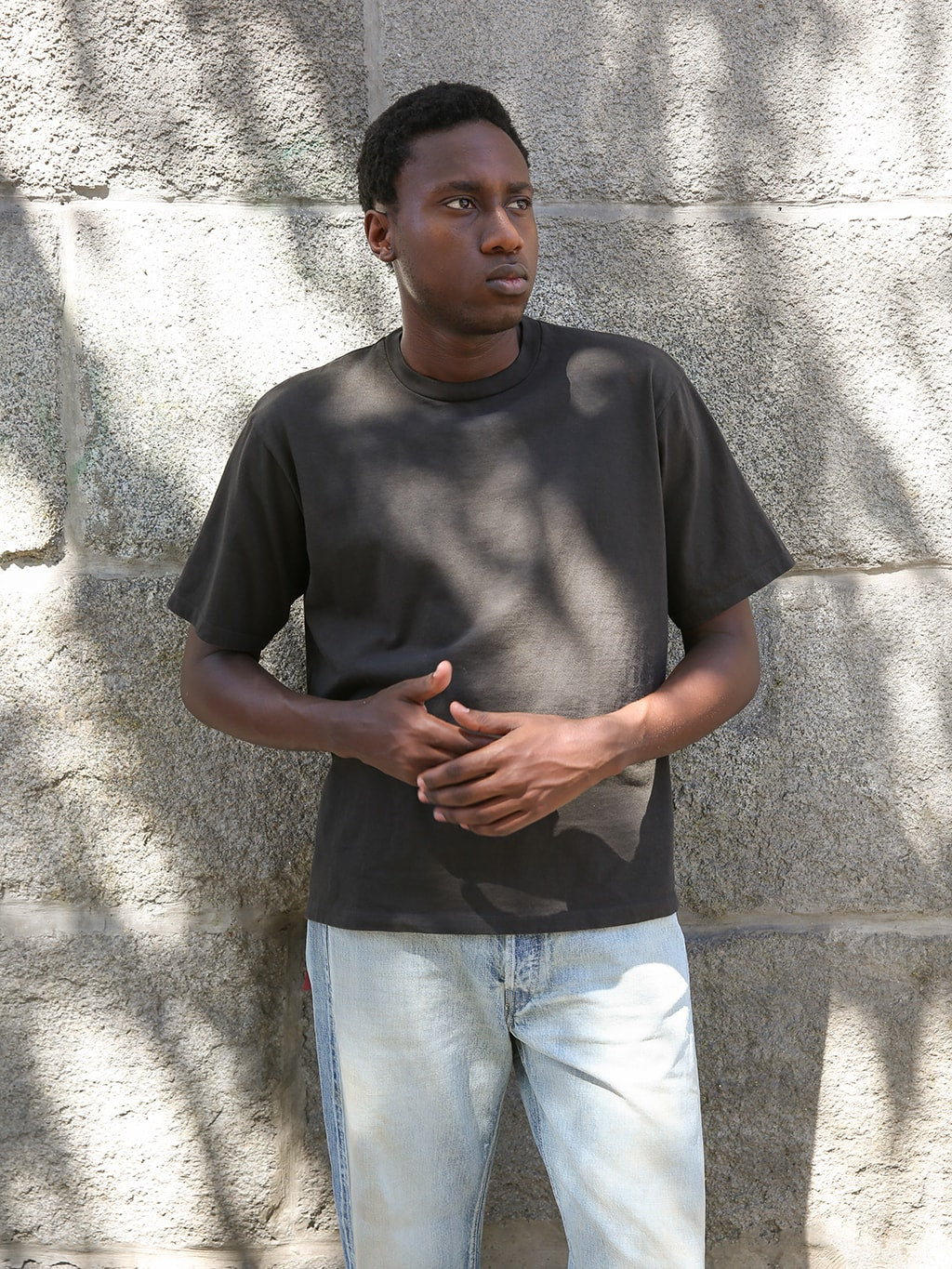 Momotaro Jeans MMTS6029 Zimbabwe Cotton Botanical Dyed T-Shirt Black
