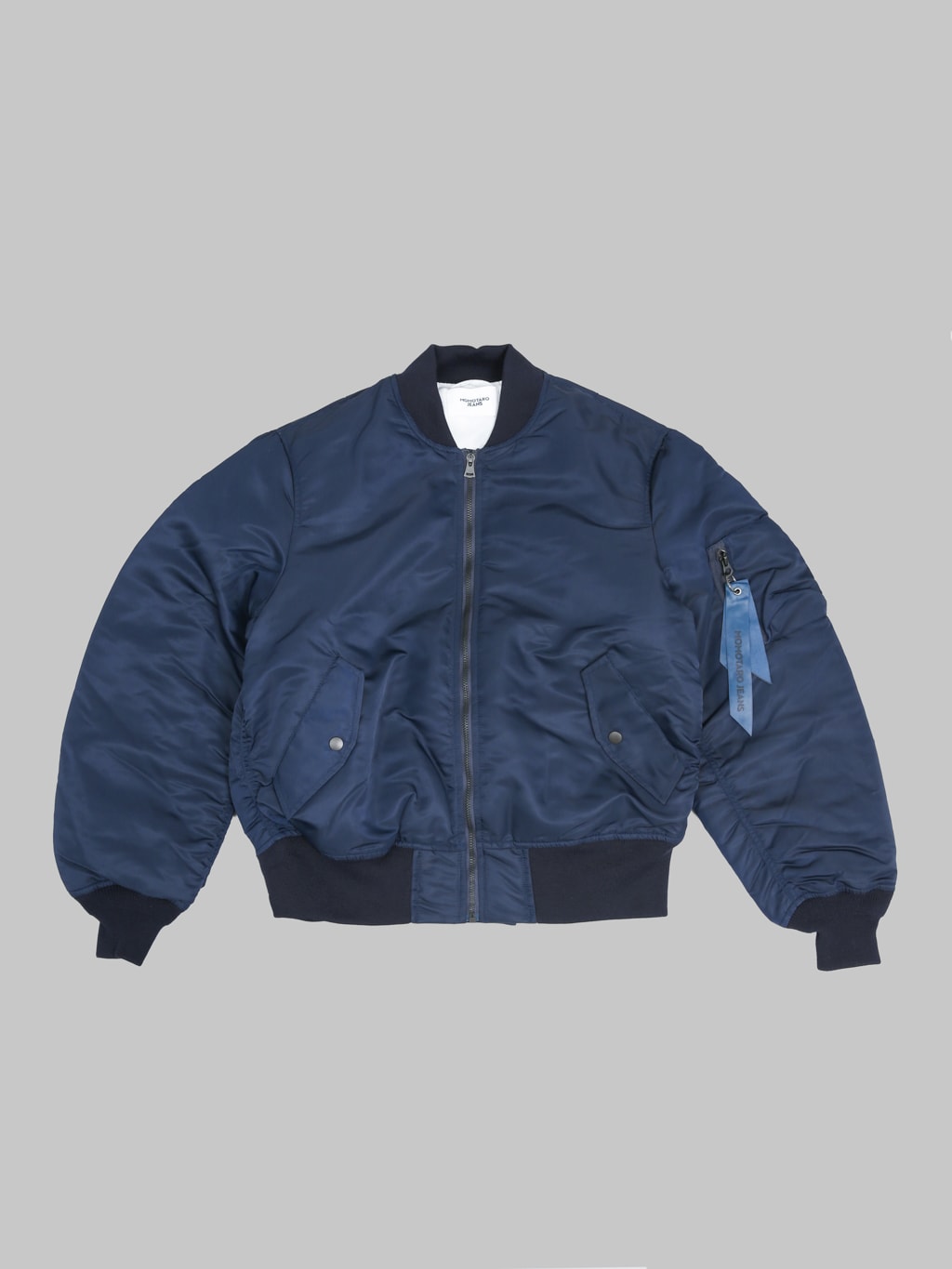 Momotaro Jeans MMOT6311 Embroidery MA-1 Jacket Navy