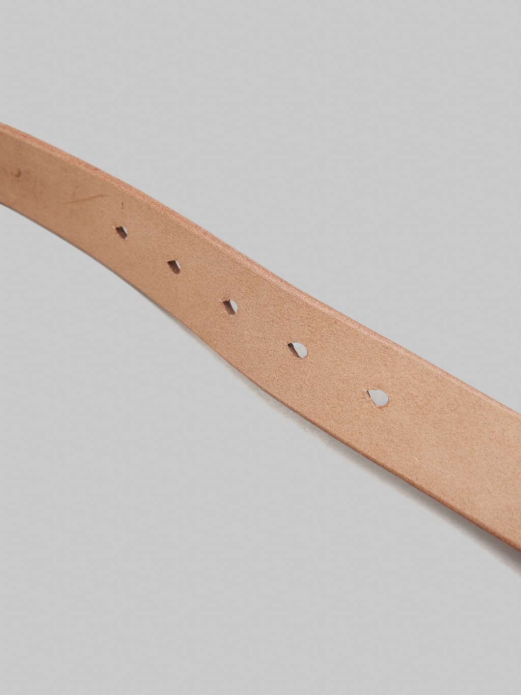 Momotaro Jeans MMGD1001 Gold Buckle Benz Leather Belt Natural