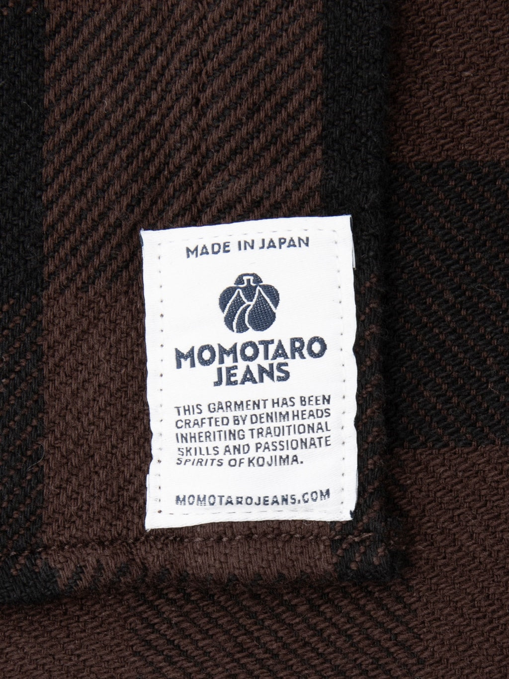 Momotaro MMLS6002 Block Check Shirt Brown