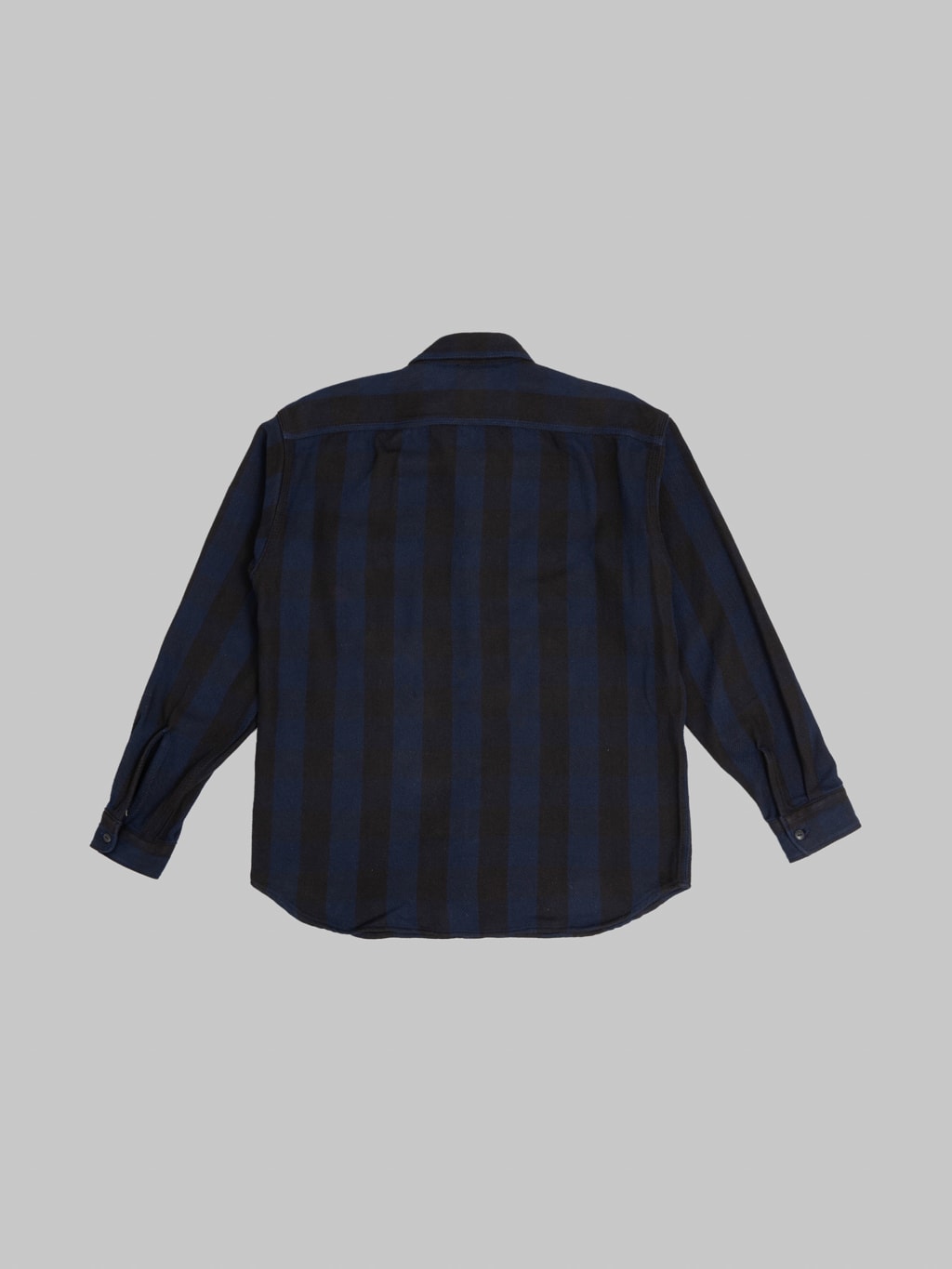 Momotaro Jeans MMLS6002 Block Check Shirt Navy