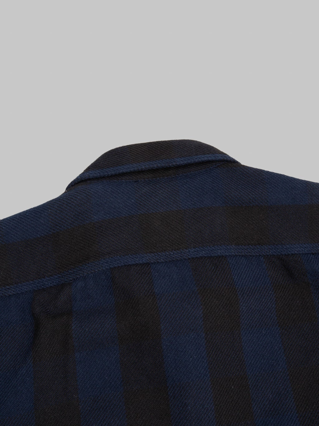Momotaro Jeans MMLS6002 Block Check Shirt Navy
