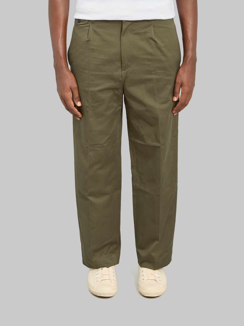 Momotaro Jeans MMPT6007 Westpoint Trousers Khaki