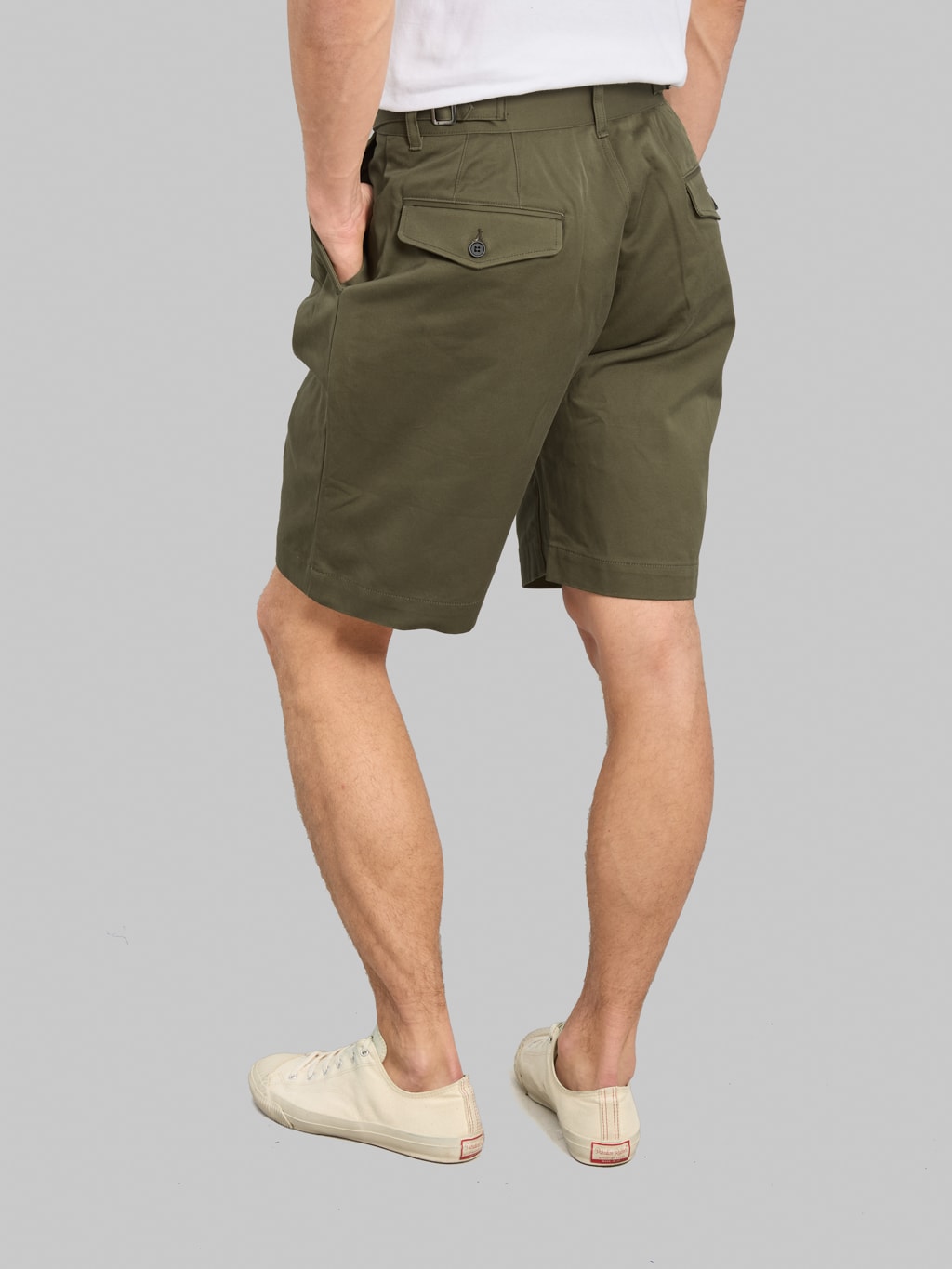 Momotaro Jeans MMSP6000 Westpoint Wide Shorts Khaki