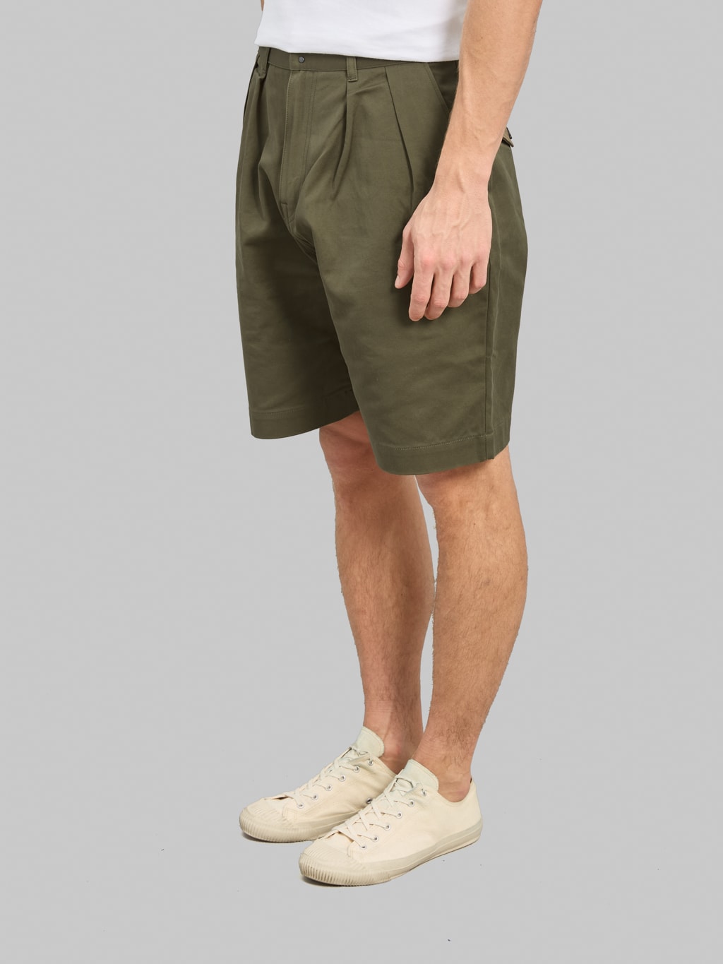 Momotaro Jeans MMSP6000 Westpoint Wide Shorts Khaki