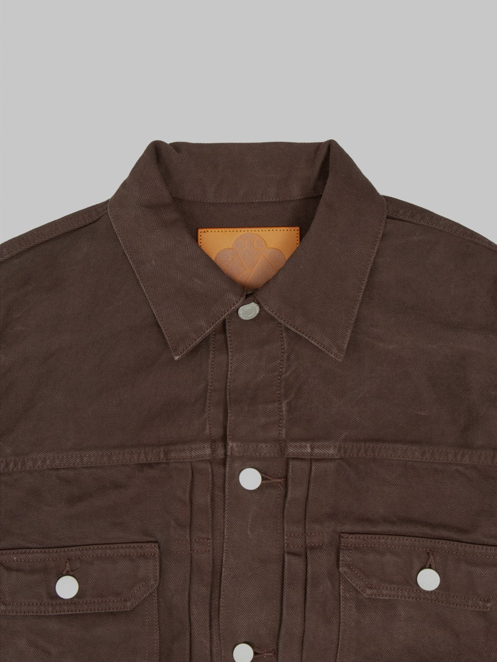 Momotaro MMGJ6000 15oz #002 "Onigurumi Dyed" Type II Jacket Brown