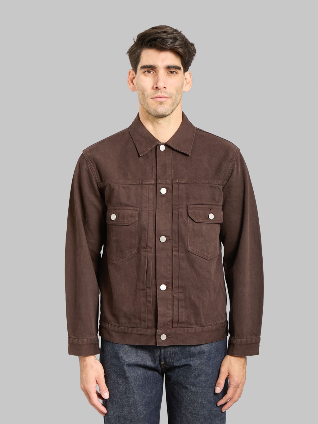 Momotaro MMGJ6000 15oz #002 "Onigurumi Dyed" Type II Jacket Brown