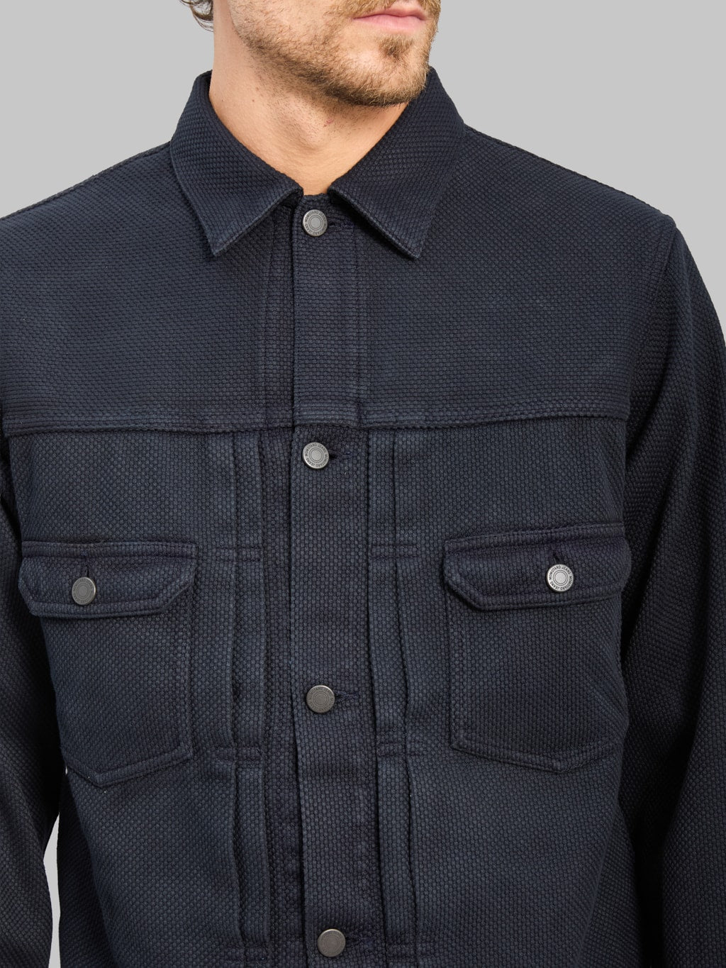 Momotaro Jeans MMGJ6005 #002 Type II Indigo Overdyed Sashiko Jacket