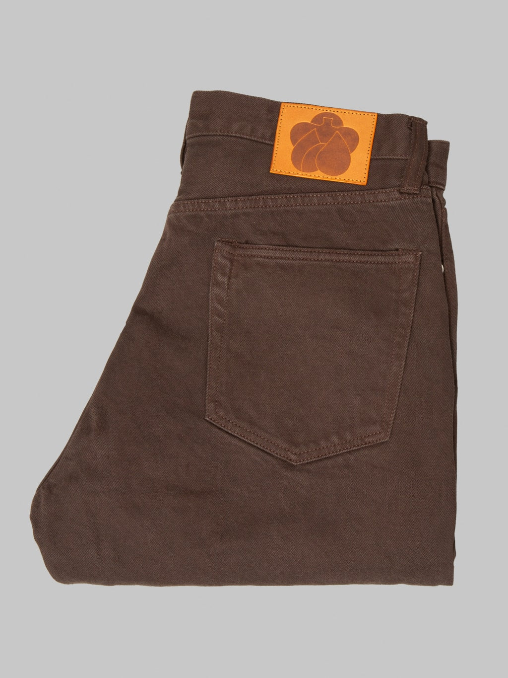 Momotaro MMJE6400 15oz 100 Straight Onigurumi Dyed Jeans Brown 100 cotton