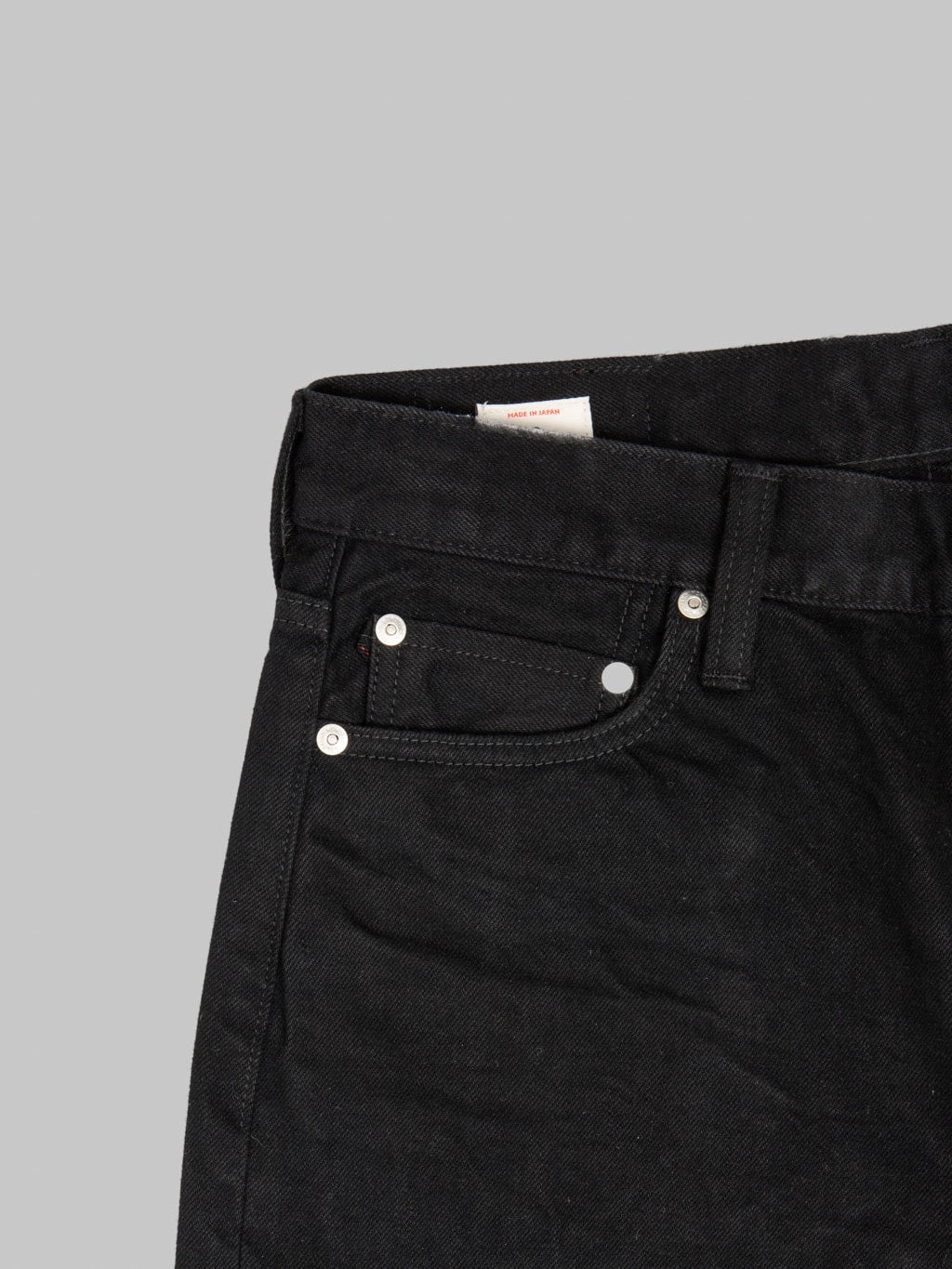 Momotaro MMJE6401 15oz #100 "Kyotomontsuki Dyed" Straight Black Jeans