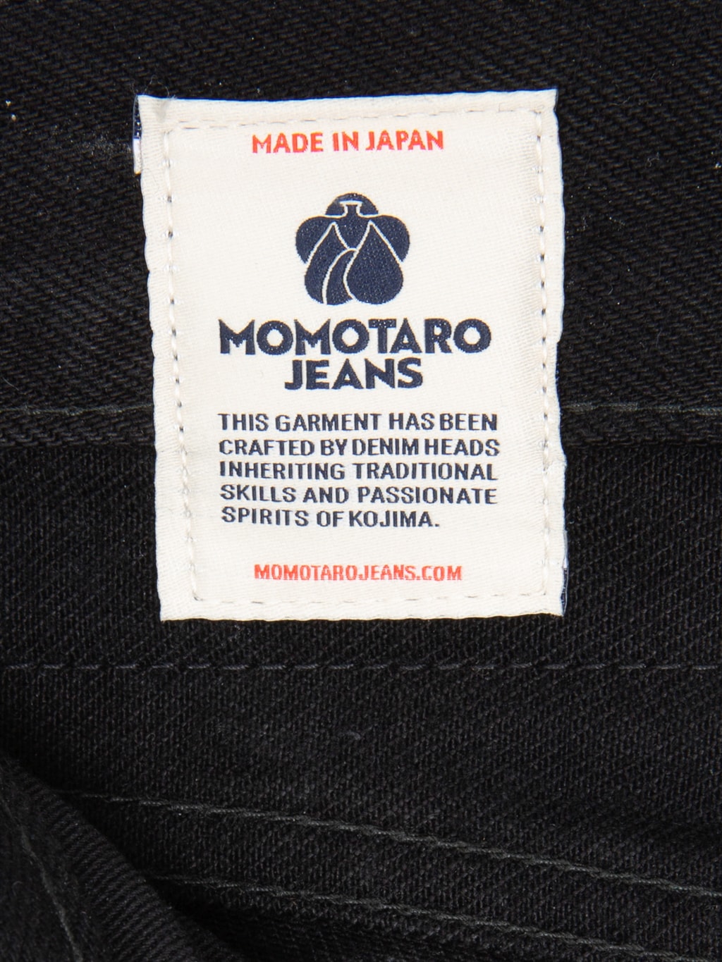 Momotaro MMJE6401 15oz #100 "Kyotomontsuki Dyed" Straight Black Jeans