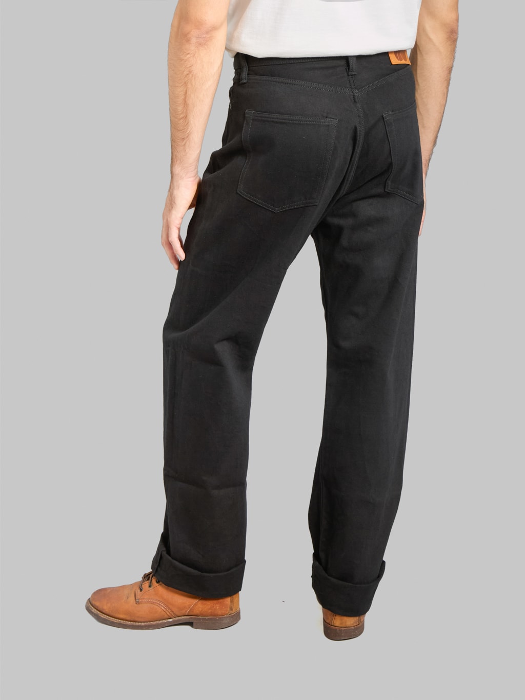 Momotaro MMJE6500 15oz #400 Wide "Kyotomontsuki Dyed" Jeans Black