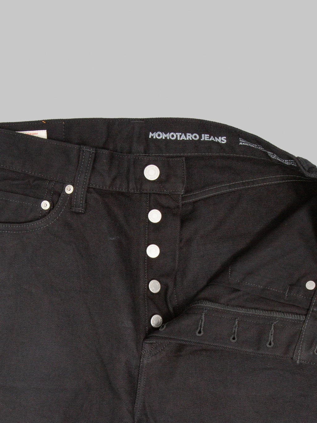 Momotaro MMJE6500 15oz #400 Wide "Kyotomontsuki Dyed" Jeans Black
