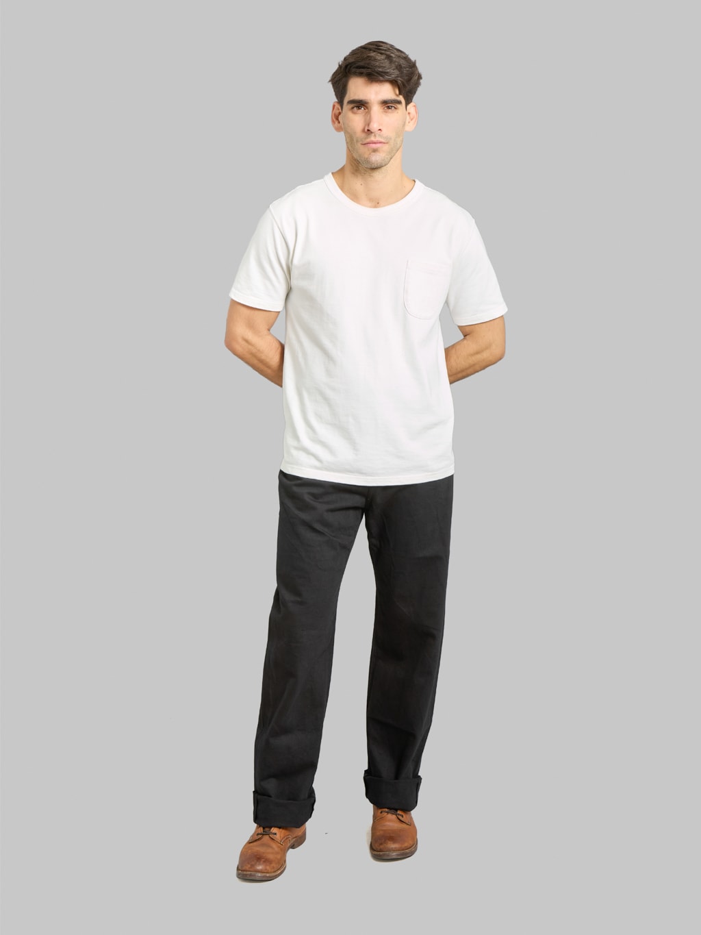 Momotaro MMJE6500 15oz #400 Wide "Kyotomontsuki Dyed" Jeans Black