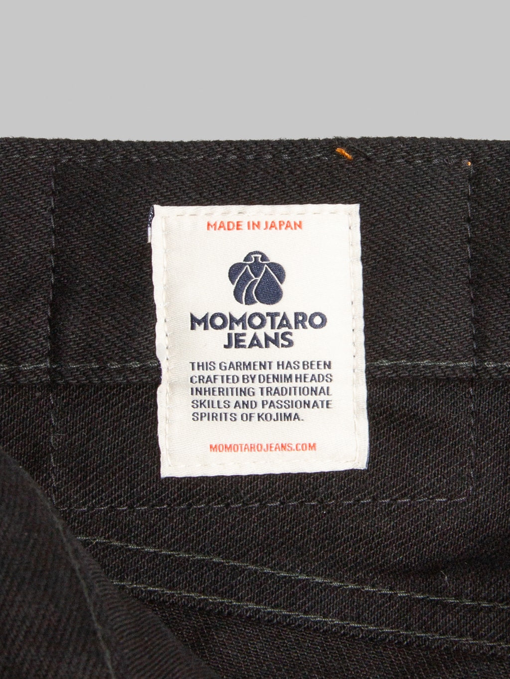 Momotaro MMJE6500 15oz #400 Wide "Kyotomontsuki Dyed" Jeans Black