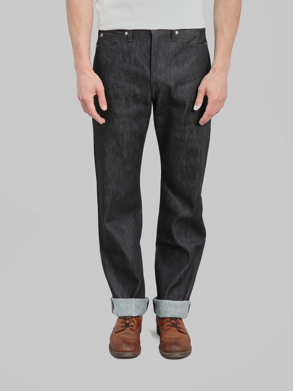 Momotaro Jeans MMJZ0103 #100 Cashmere Straight Jeans front
