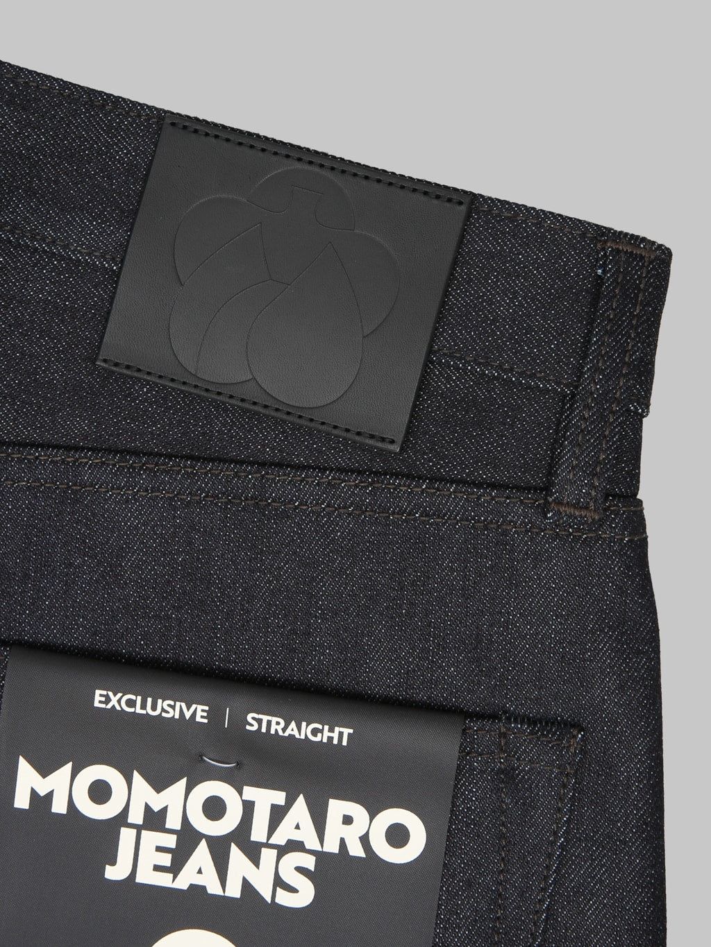 Momotaro Jeans MMJZ0103 #100 Cashmere Straight Jeans leather patch