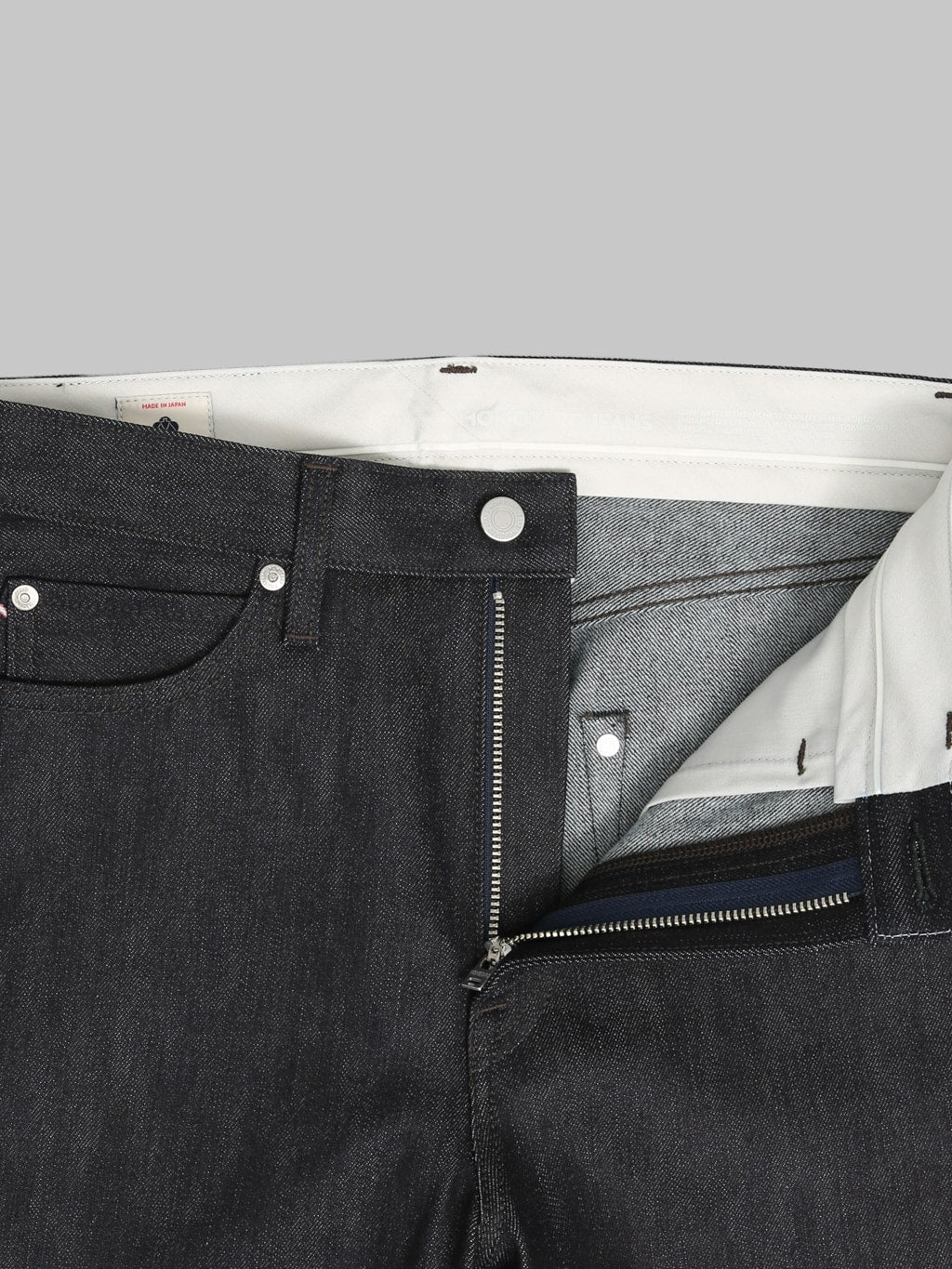 Momotaro Jeans MMJZ0103 #100 Cashmere Straight Jeans zipper