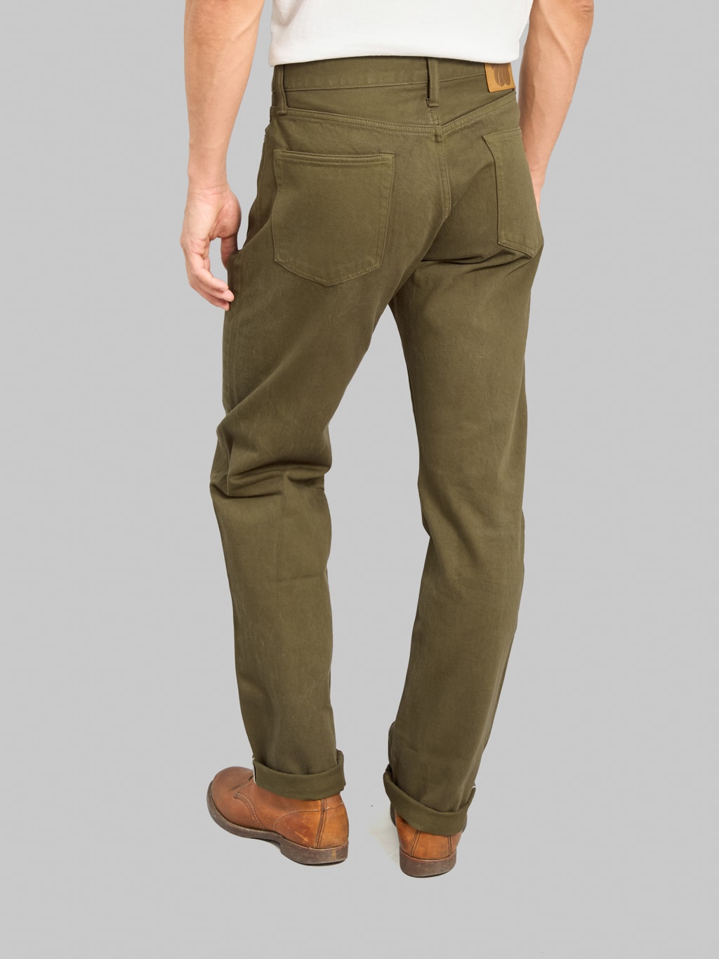 Momotaro Jeans MMJZ6403 #100 15oz "Botanical Moss Khaki Dye" Straight Jeans