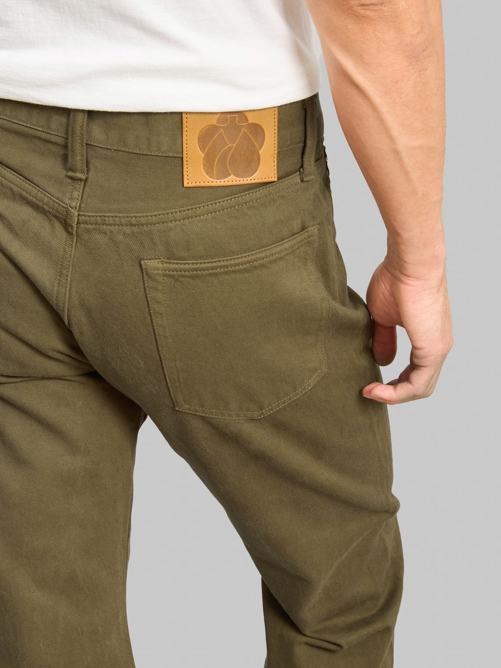Momotaro Jeans MMJZ6403 #100 15oz "Botanical Moss Khaki Dye" Straight Jeans