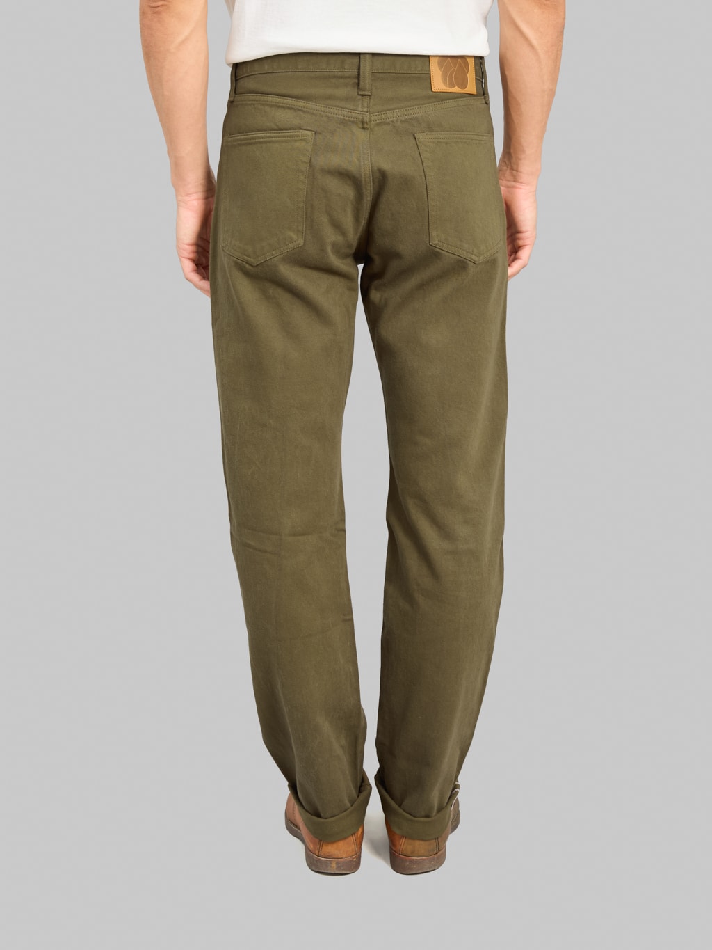 Momotaro Jeans MMJZ6403 #100 15oz "Botanical Moss Khaki Dye" Straight Jeans