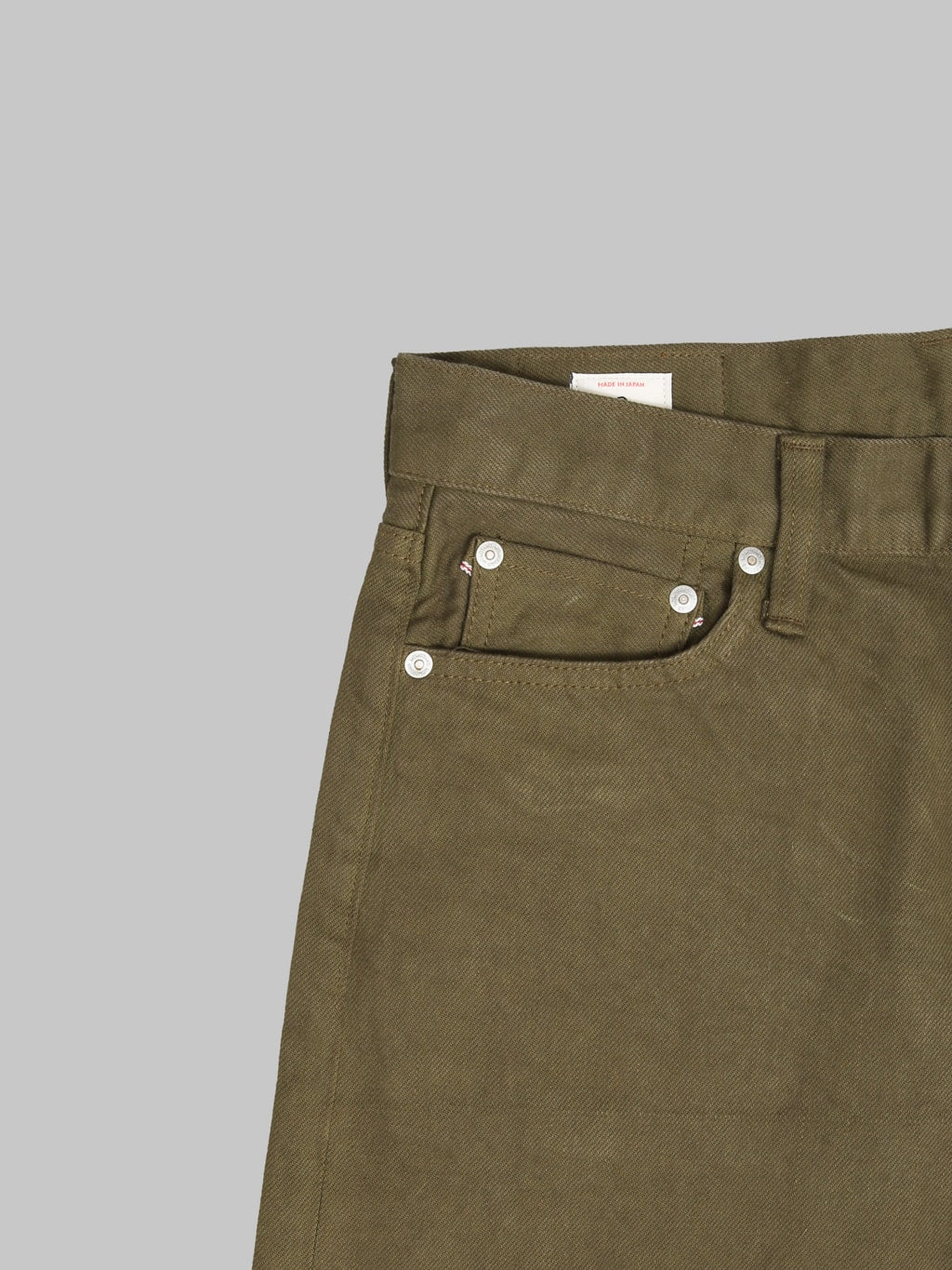 Momotaro Jeans MMJZ6403 #100 15oz "Botanical Moss Khaki Dye" Straight Jeans