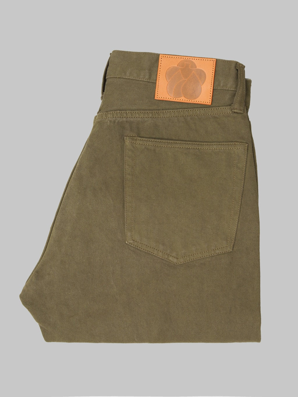 Momotaro Jeans MMJZ6403 #100 15oz "Botanical Moss Khaki Dye" Straight Jeans