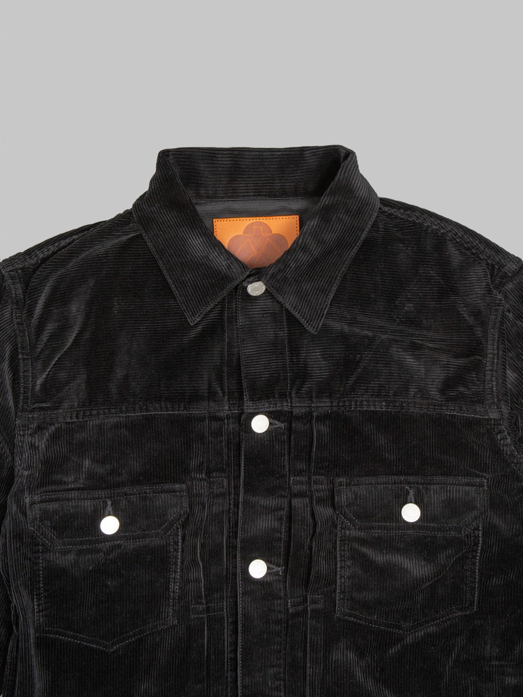 Momotaro MMOT6001 002 Corduroy Jacket Black collar