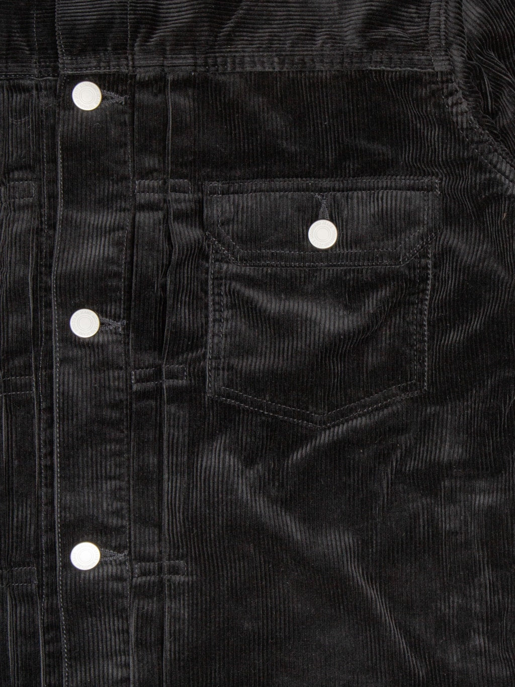 Momotaro MMOT6001 002 Corduroy Jacket Black pocket closeup
