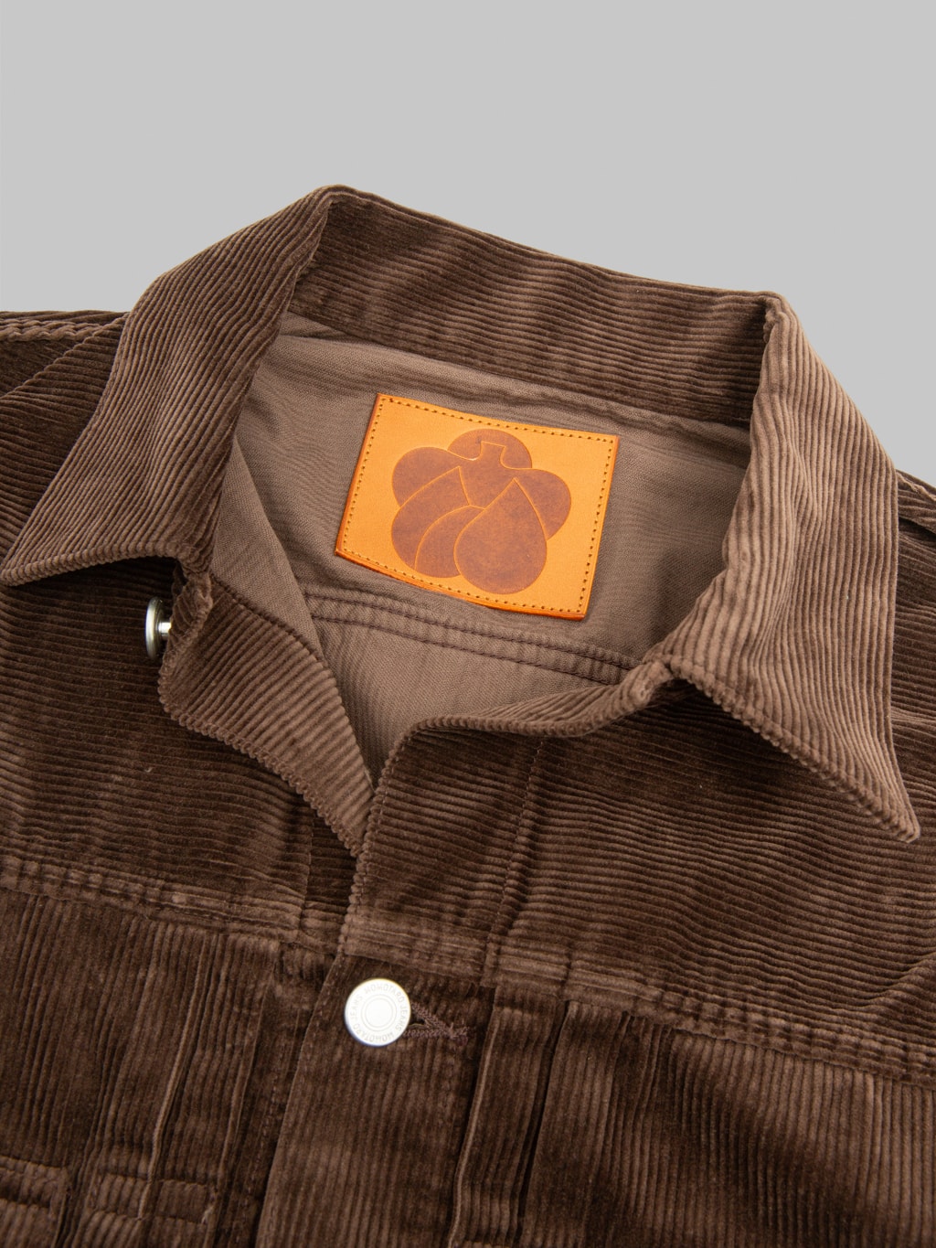 Momotaro MMOT6001 002 Corduroy Jacket Brown leather patch