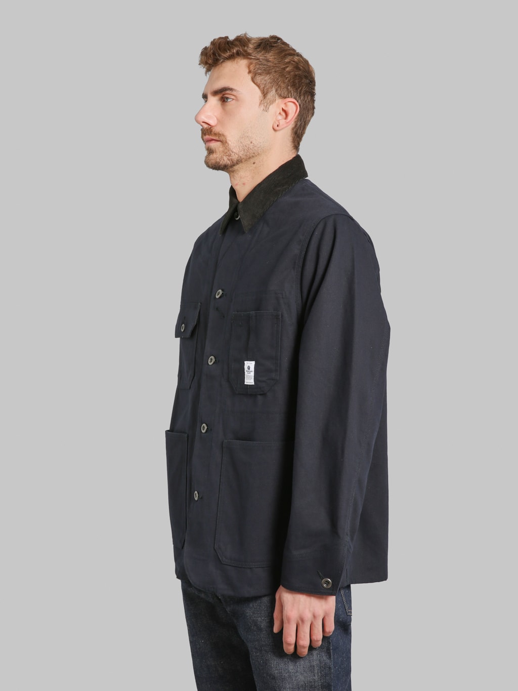 Momotaro MMOT6312 Duck Coverall Navy side fit
