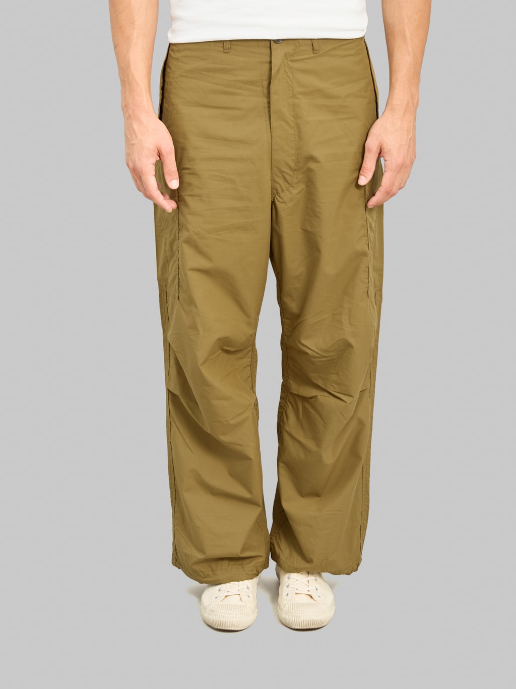 Momotaro Jeans MMPT6009 Cotton Silk Cargo Pants Khaki