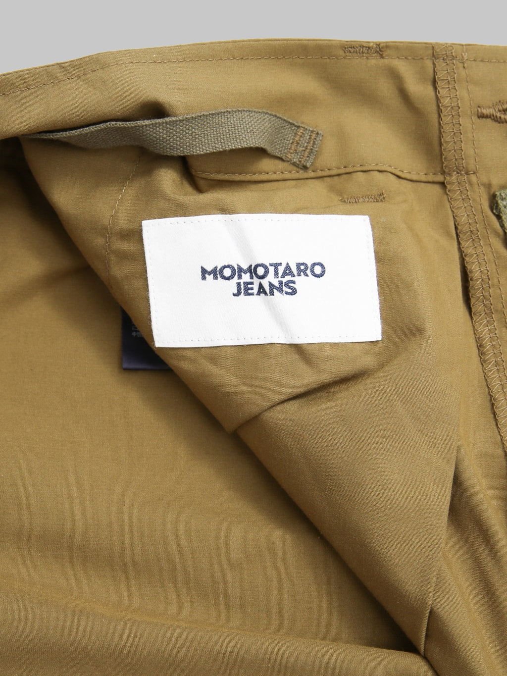 Momotaro Jeans MMPT6009 Cotton Silk Cargo Pants Khaki