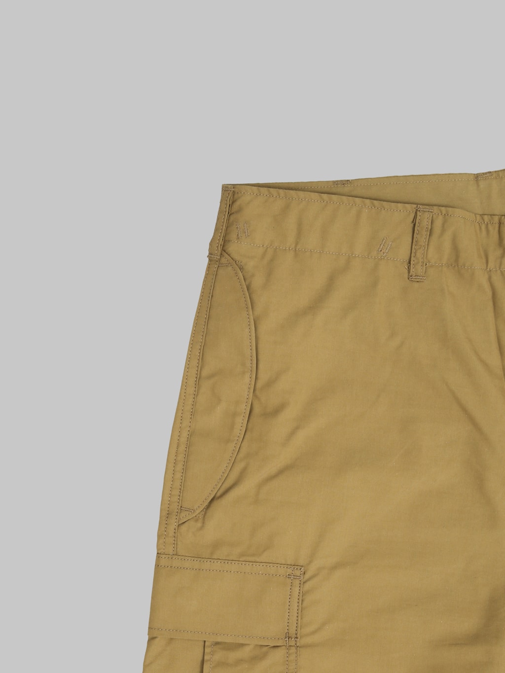 Momotaro Jeans MMPT6009 Cotton Silk Cargo Pants Khaki