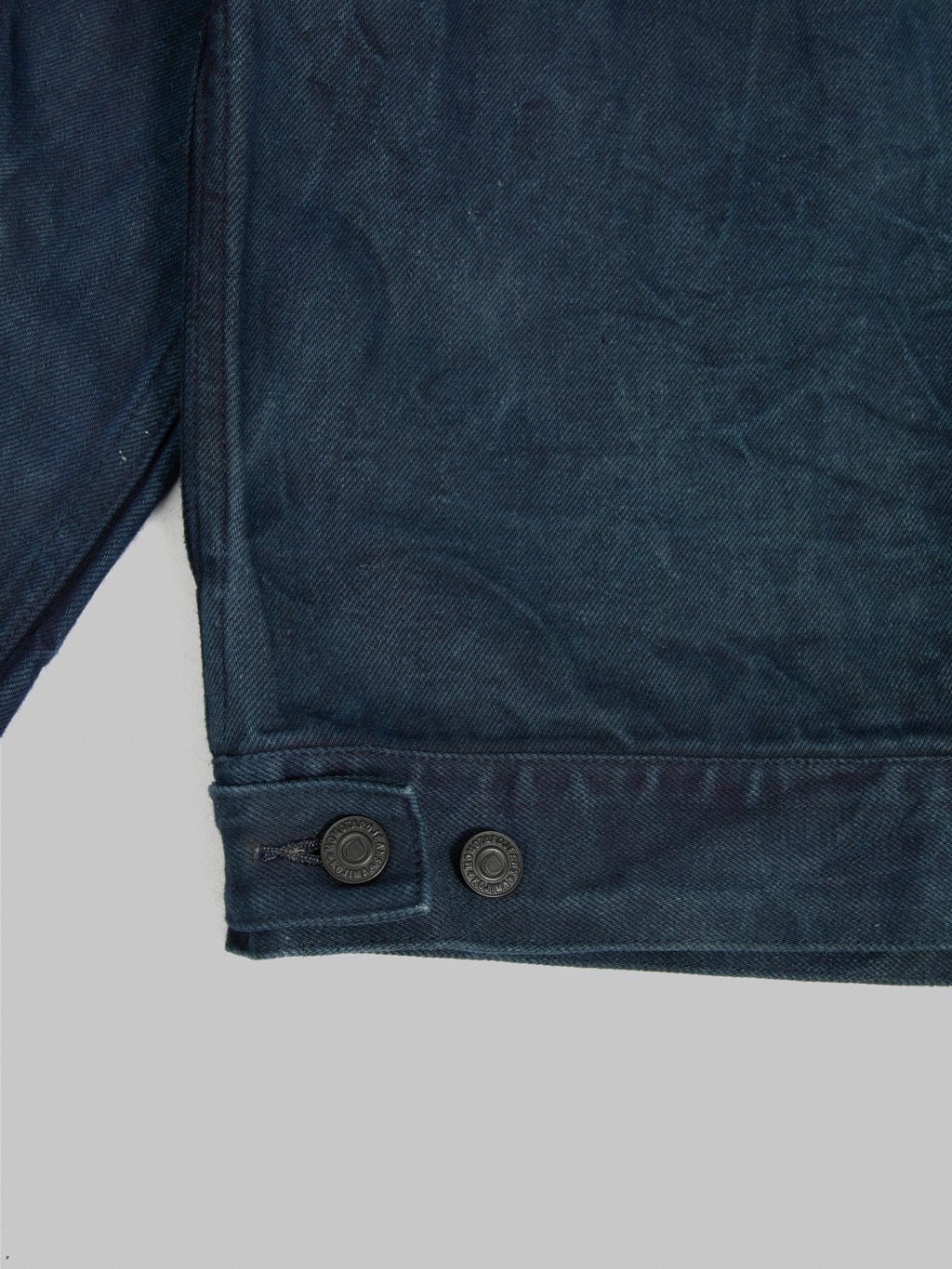 momotaro mud natural indigo dyed type 2 selvedge denim jacket adjustable