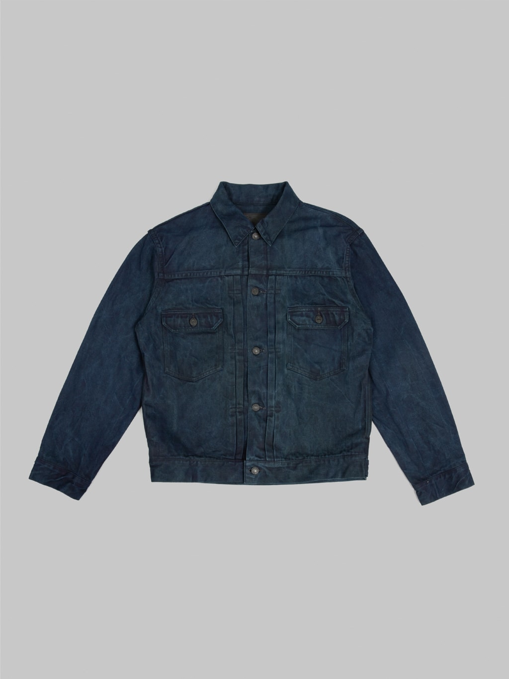 Momotaro MXGJ10024A "Mud & Natural Indigo Dyed" Type II Denim Jacket