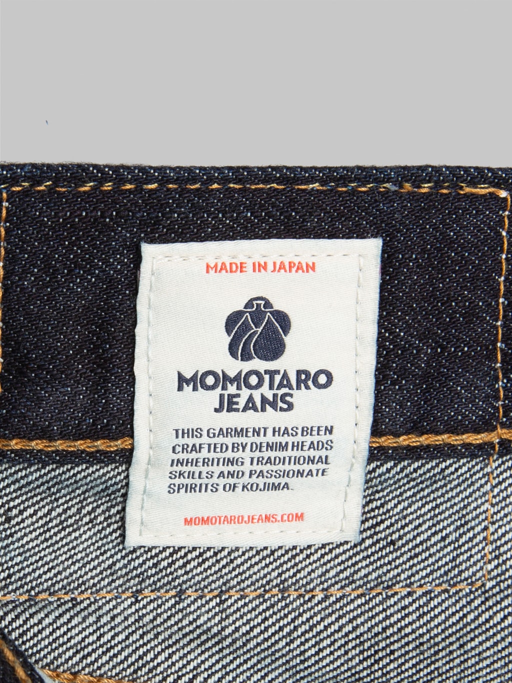 Momotaro Jeans MXJE1506 11oz #400 Lightweight Wide Jeans tag