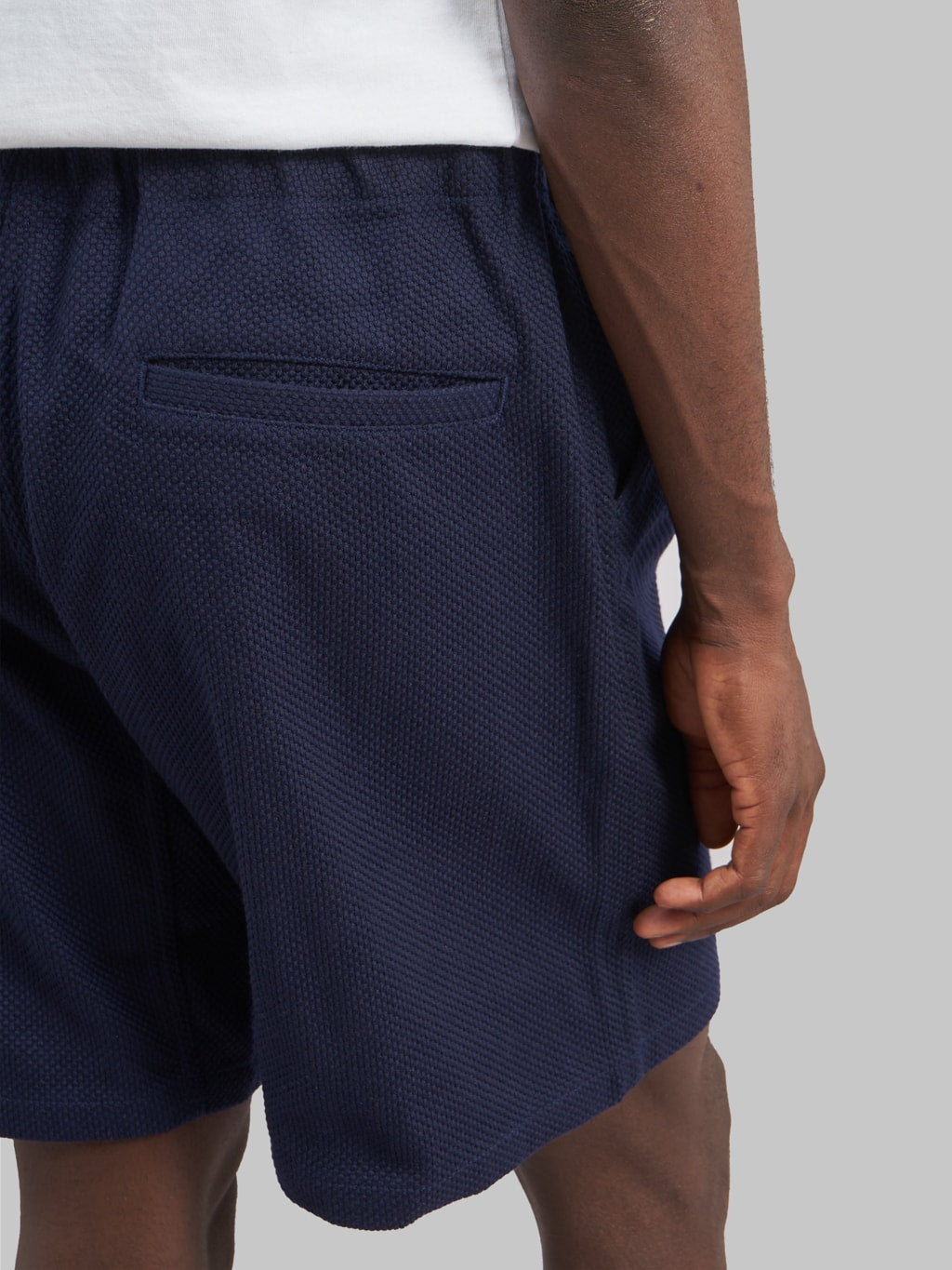 momotaro mxpt 1000 indigo sashiko short pants  back pocket