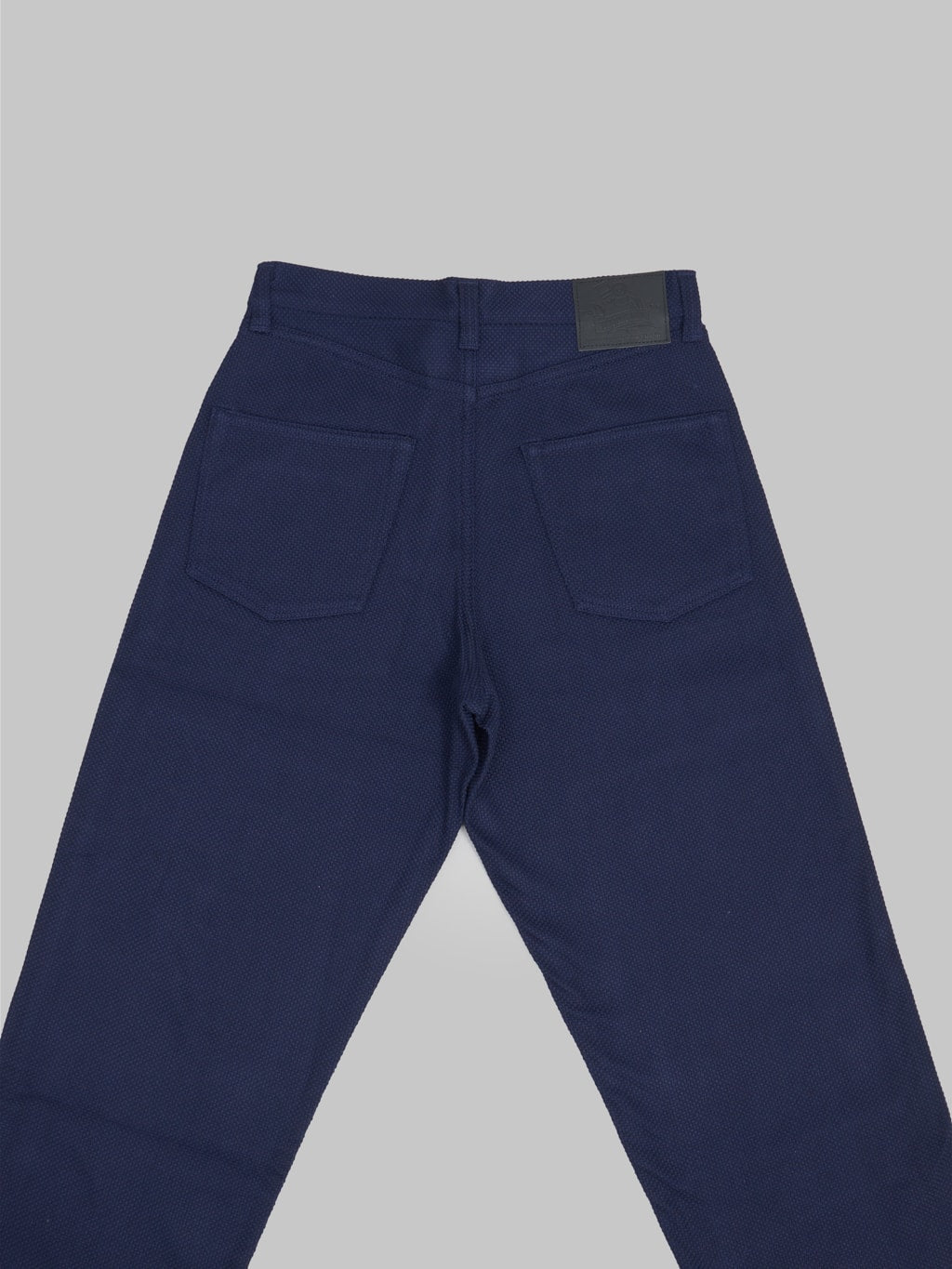 momotaro mxpt 1204 indigo sashiko wide tapered pants pockets details