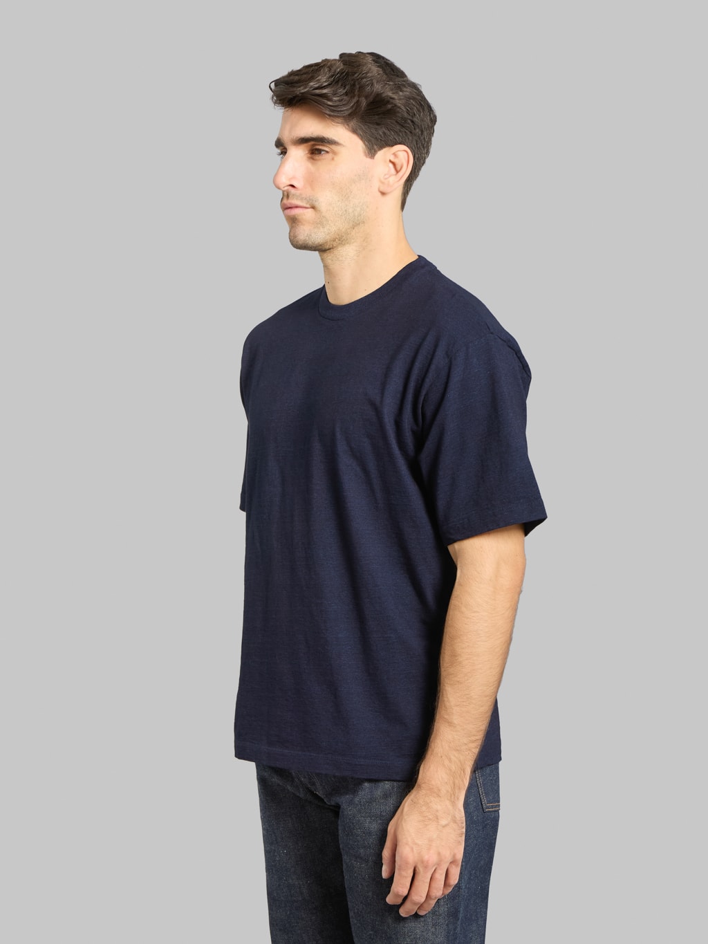 Momotaro MMTS6010 Yarn Dyed T-Shirt Indigo